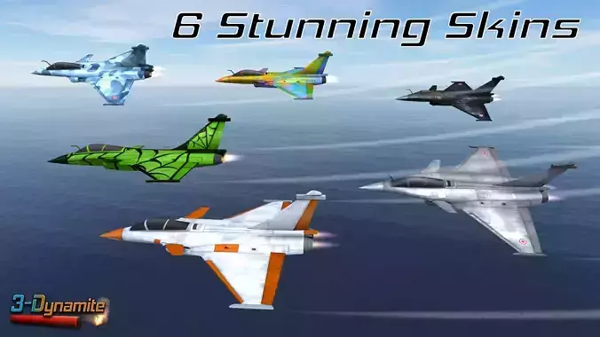 Mobile Low Poly Dassault Rafale Low-poly 3D model