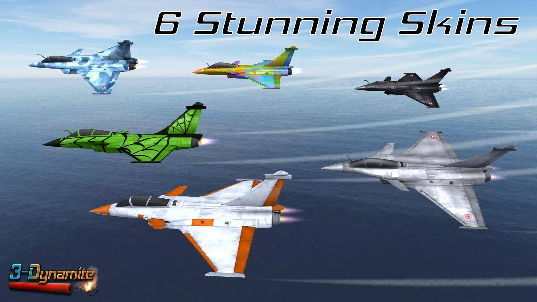 Mobile Low Poly Dassault Rafale Low-poly 3D model_0