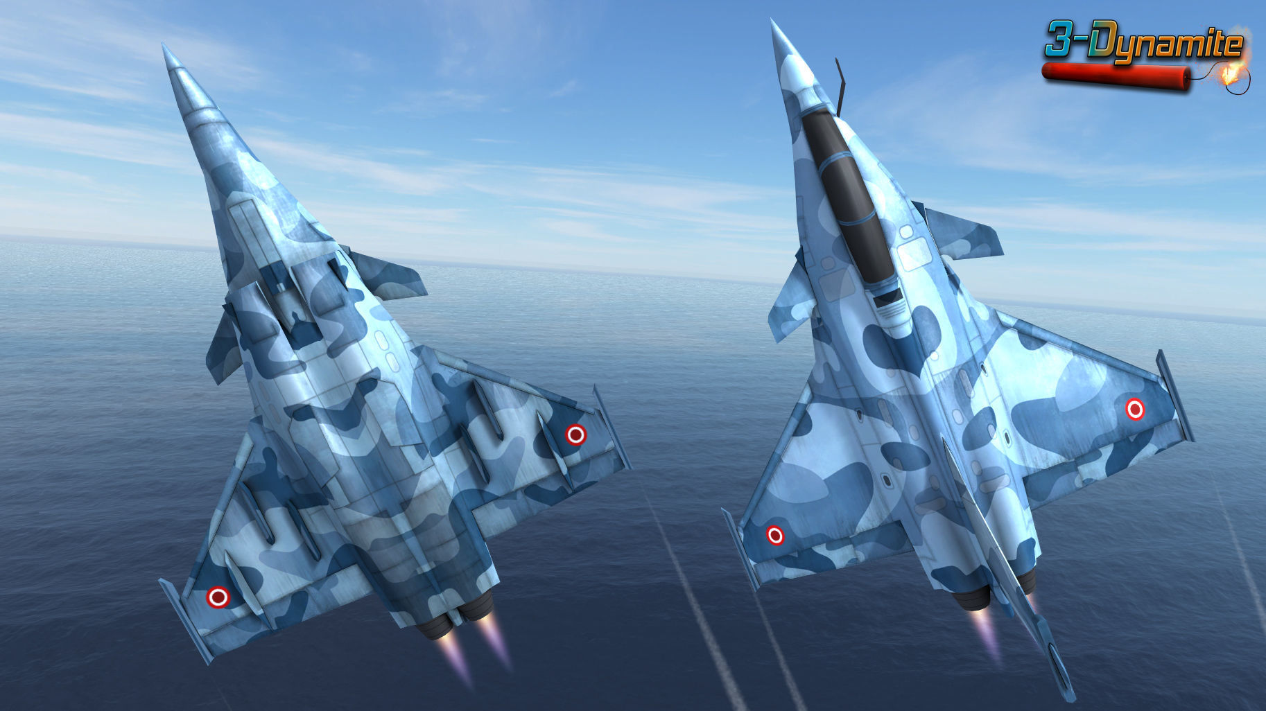 Mobile Low Poly Dassault Rafale Low-poly 3D model_6