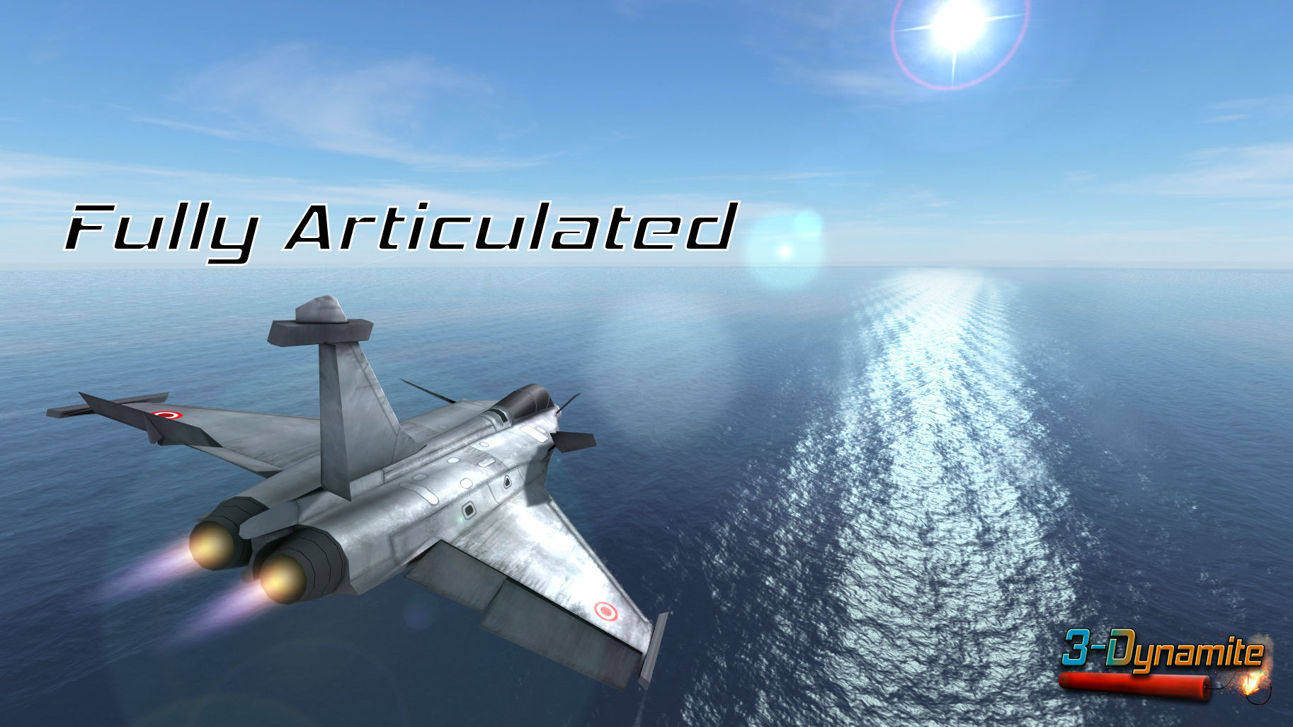 Mobile Low Poly Dassault Rafale Low-poly 3D model_1