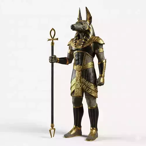 Ancient Egyptian God Anubis 3D Model Guardian of the Dead