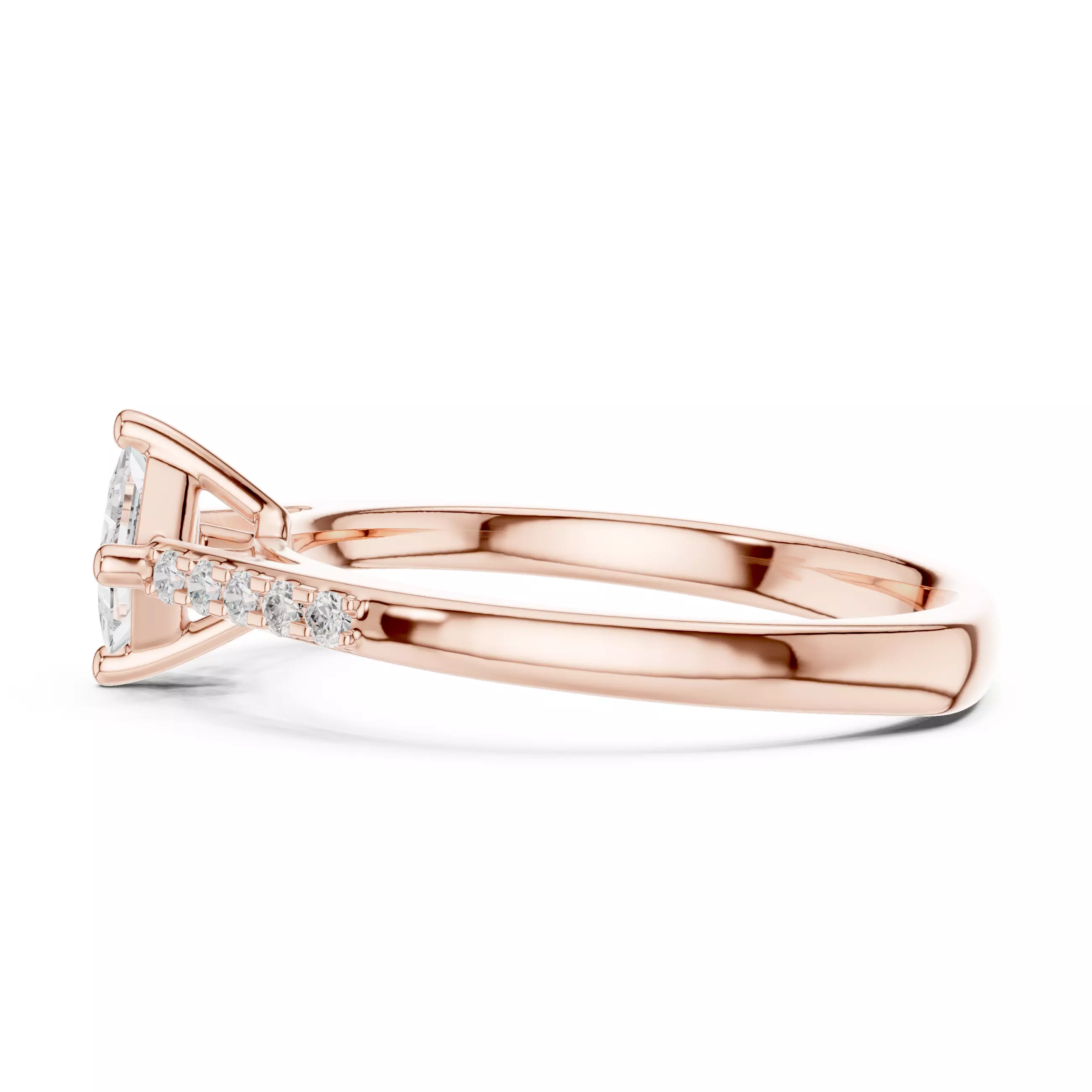 Princess Solitaire Ring 3dm stl renders animation videos 3D print model_5