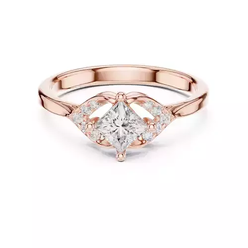 Princess Solitaire Ring 3dm stl renders animation videos