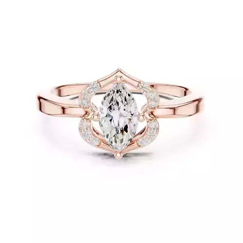 Marquise Solitaire Ring 3dm stl renders animation videos 