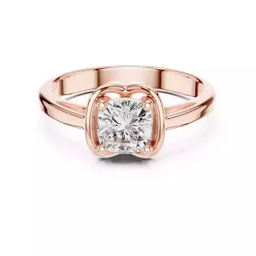 Cushion Solitaire Ring 3dm stl renders animation videos