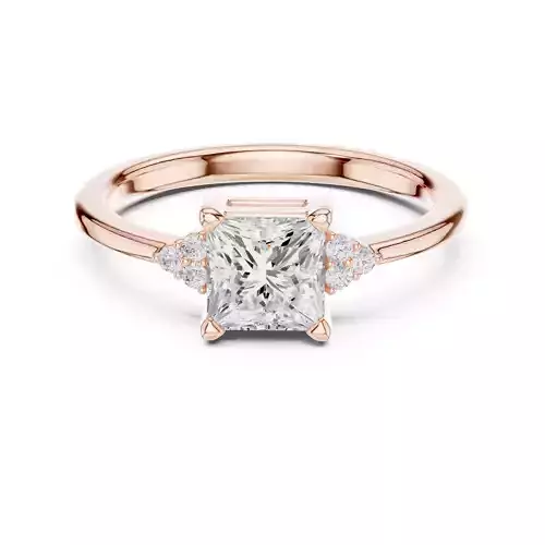 Princess Solitaire Ring 3dm stl renders animation videos