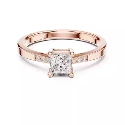 Princess Solitaire Ring 3dm stl renders animation videos