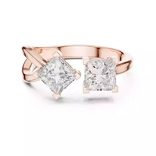 Toi et Moi Solitaire Ring 3dm stl renders animation videos