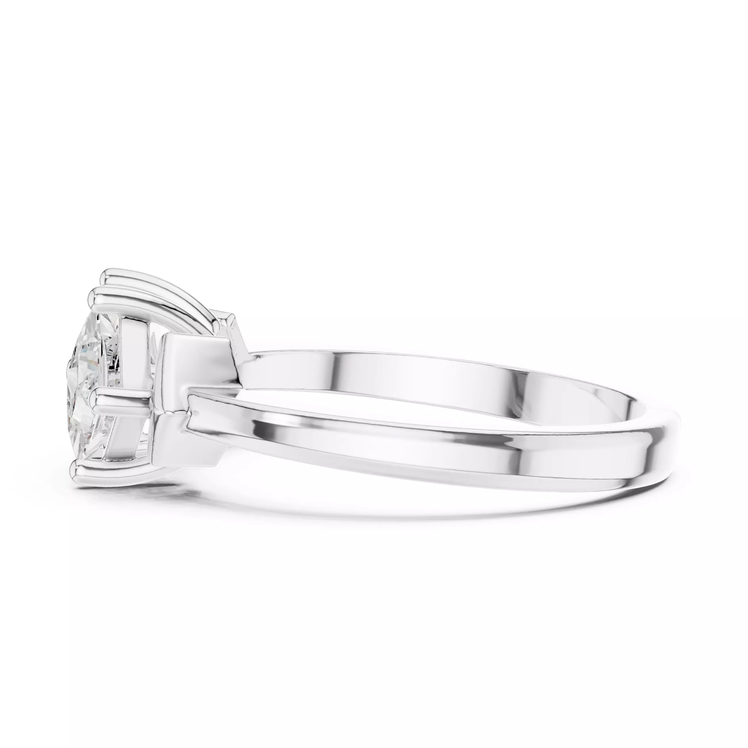 Princess Toi-et-Moi Solitaire Ring 3dm stl renders animation 3D print model_8