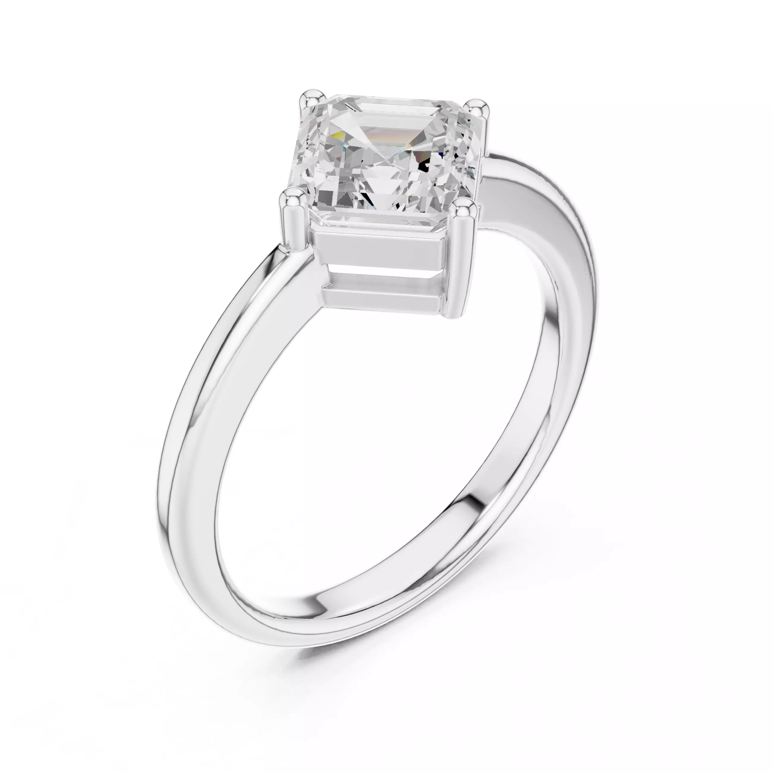 Solitaire Ring 3dm stl renders animation videos details 3D print model_7