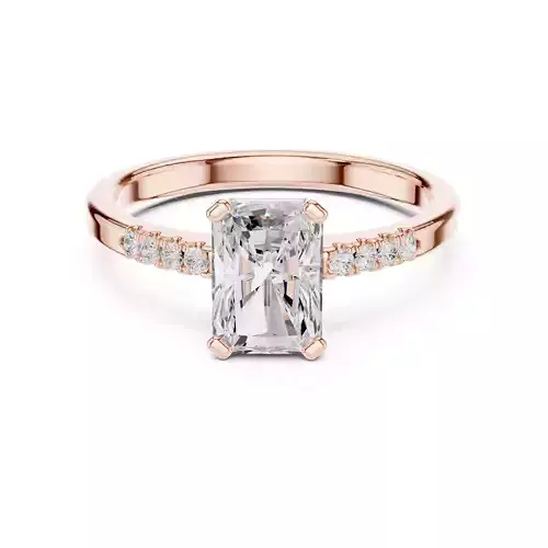 Radiant Solitaire Ring 3dm stl renders animation videos