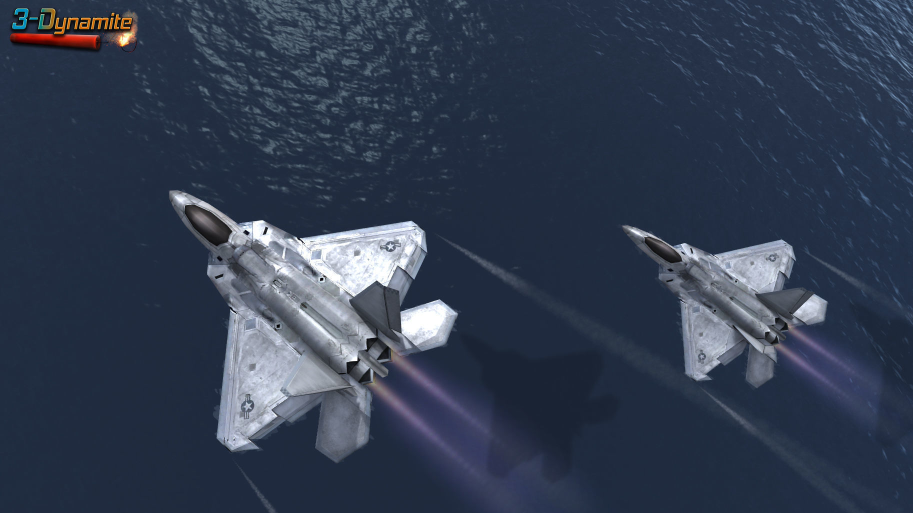 Mobile Low Poly F22 Raptor Low-poly 3D model_7