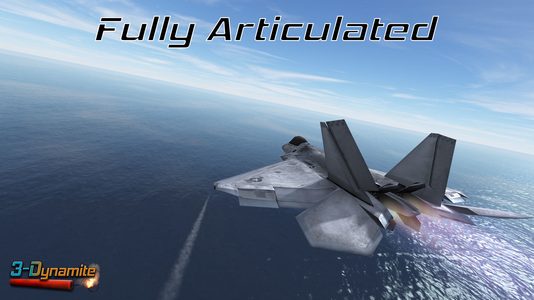 Mobile Low Poly F22 Raptor Low-poly 3D model_2