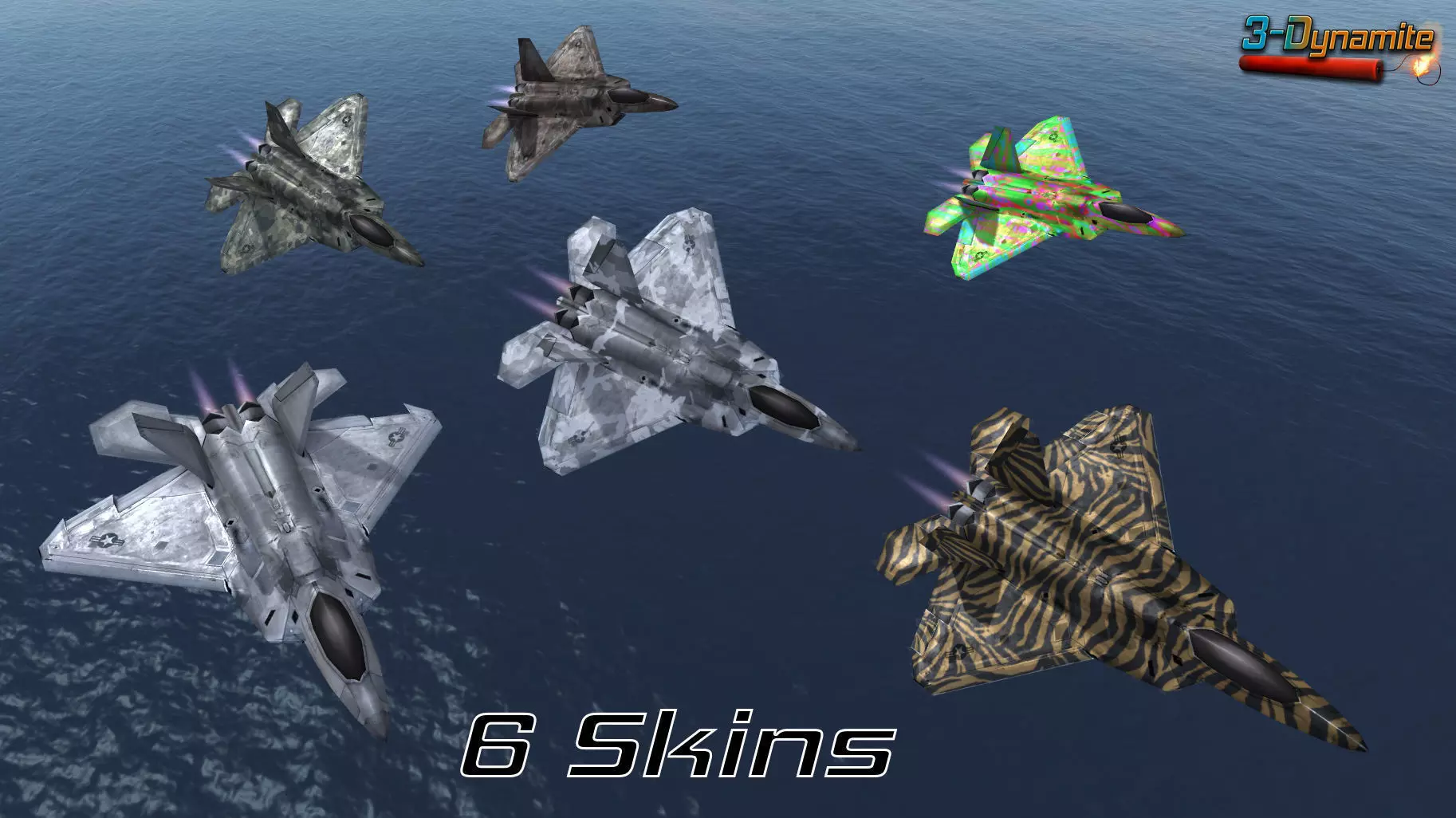 Mobile Low Poly F22 Raptor Low-poly 3D model_0