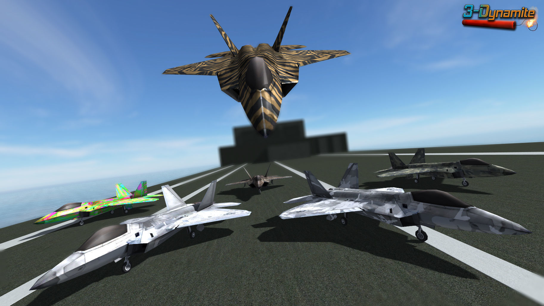 Mobile Low Poly F22 Raptor Low-poly 3D model_10