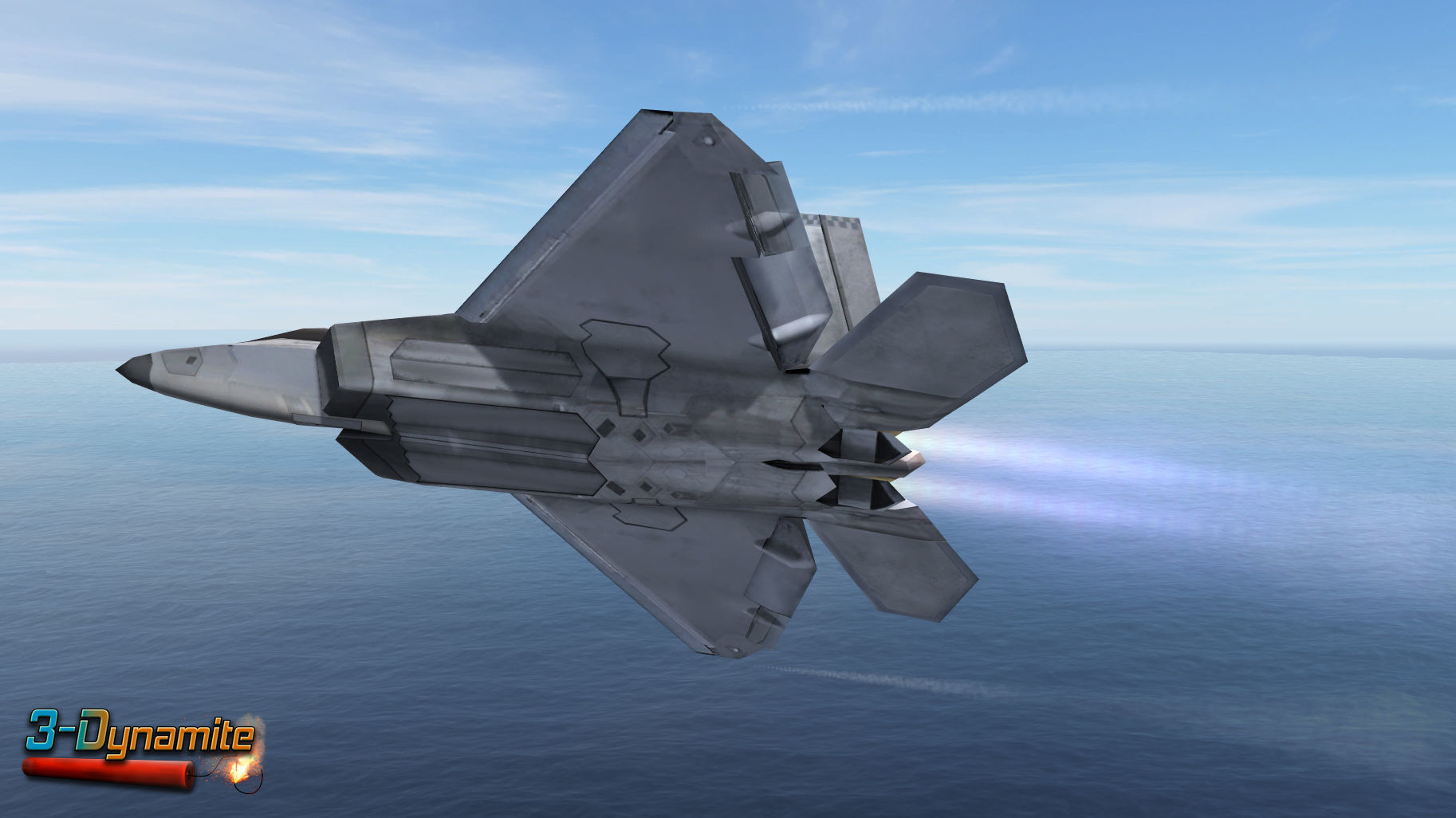 Mobile Low Poly F22 Raptor Low-poly 3D model_5