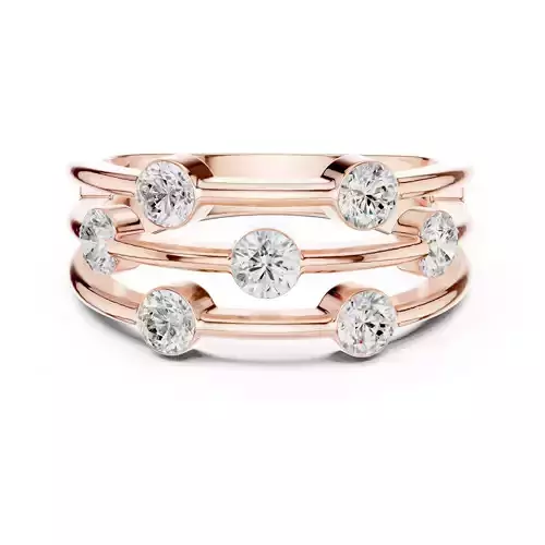 Tri Wire Eternity Band Ring 3dm stl renders animation