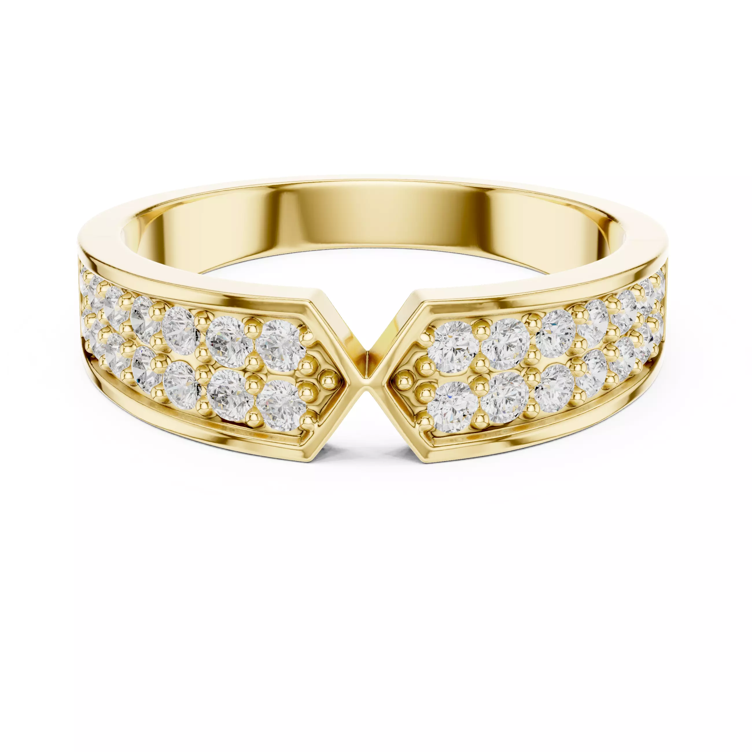 Diamond Band Ring 3dm stl renders animation videos 3D print model_13