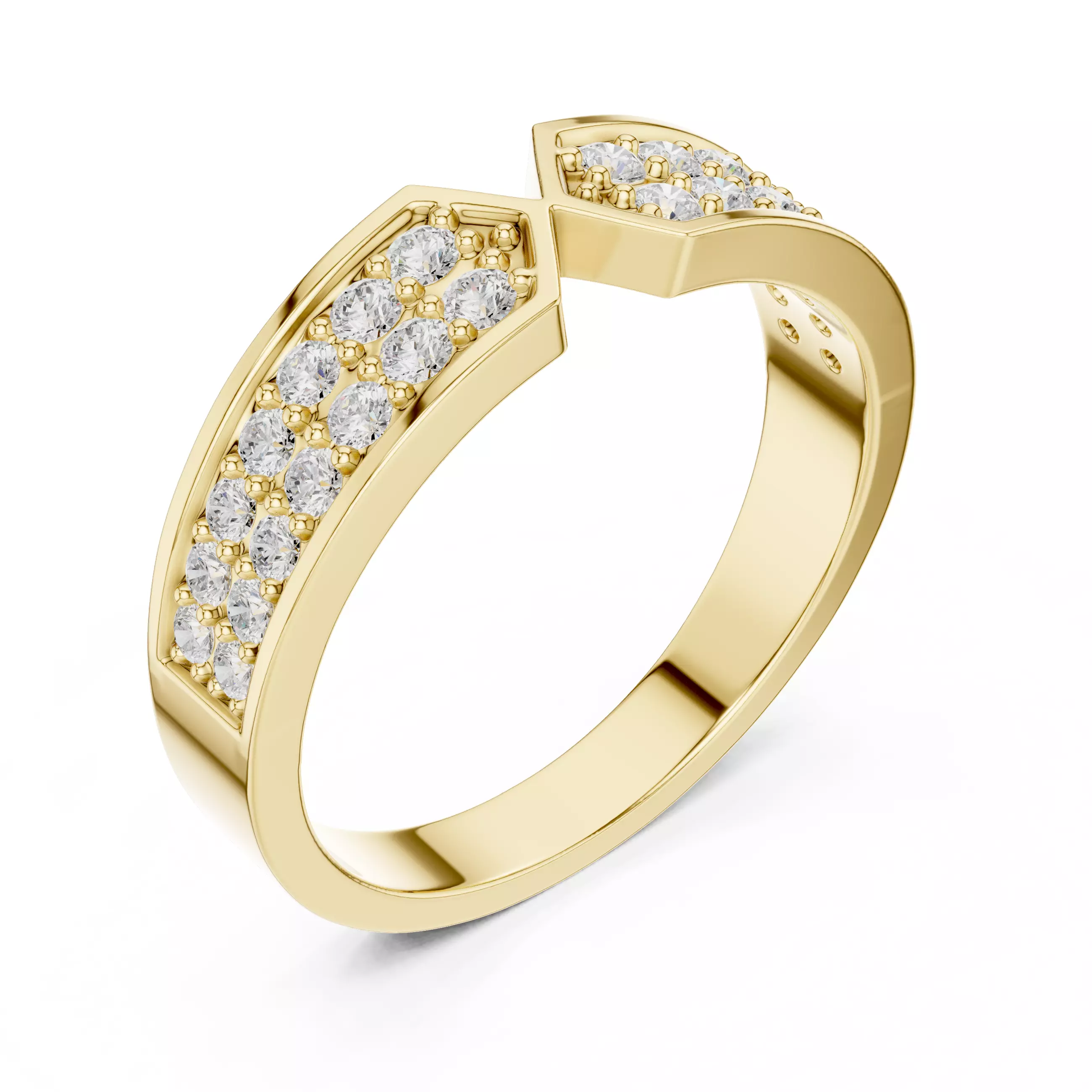 Diamond Band Ring 3dm stl renders animation videos 3D print model_11