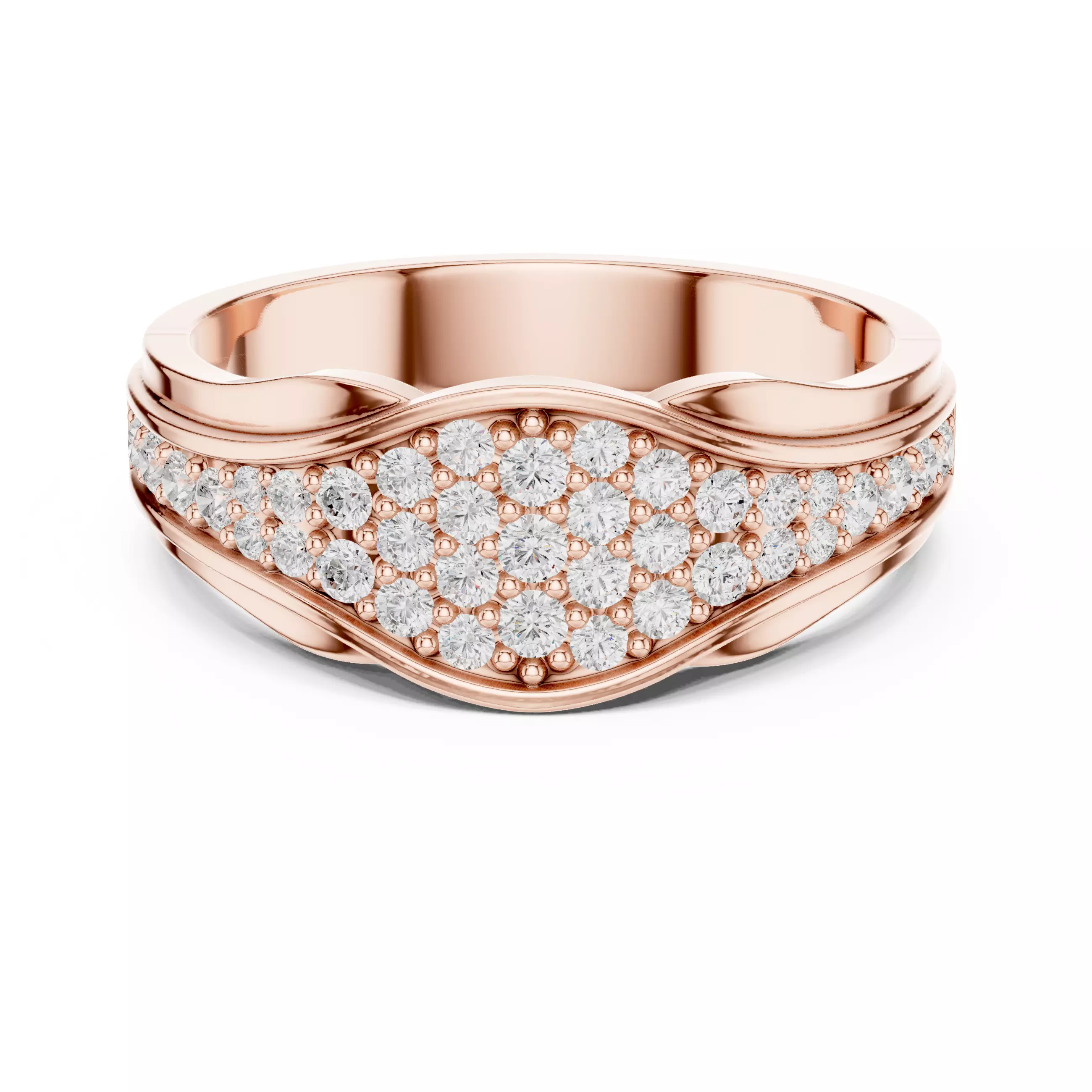 Diamond Band Ring 3dm stl renders animation videos 3D print model