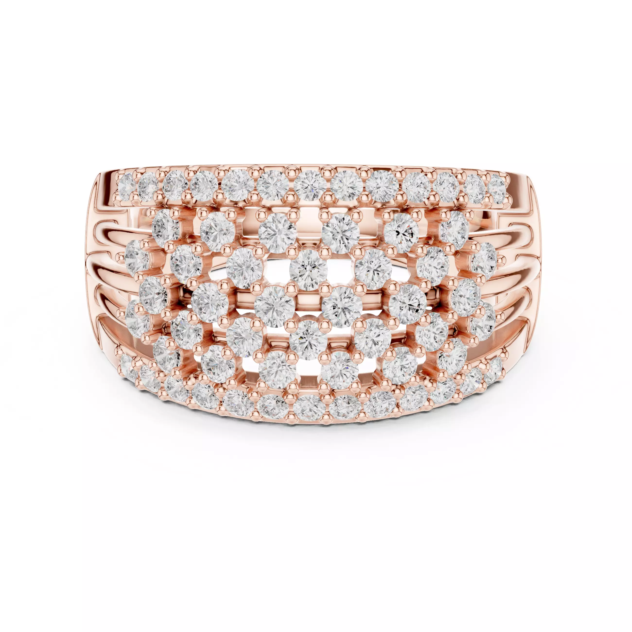 Star Clusters Diamond Band Ring 3dm stl renders animation 3D print model_0