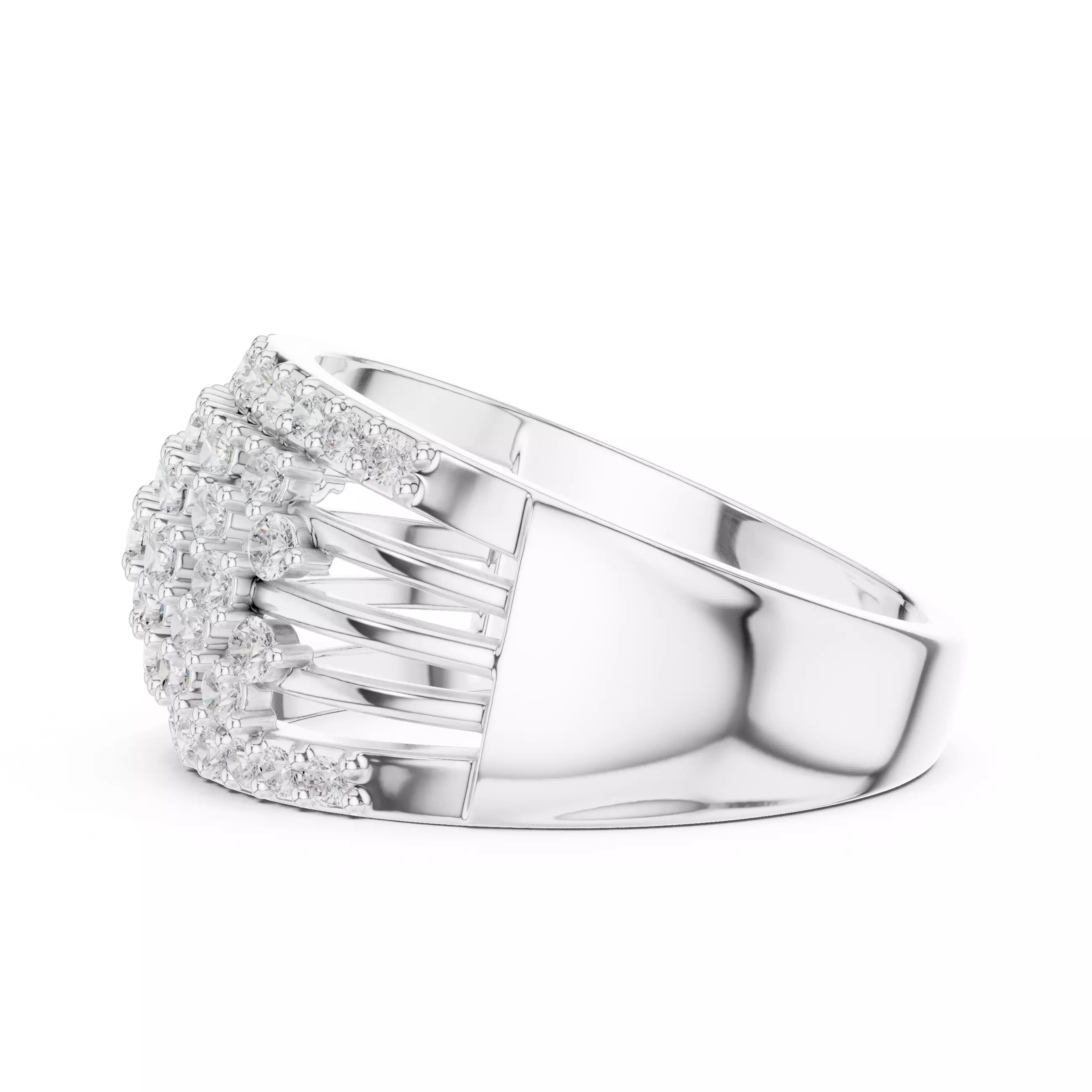 Star Clusters Diamond Band Ring 3dm stl renders animation 3D print model_8