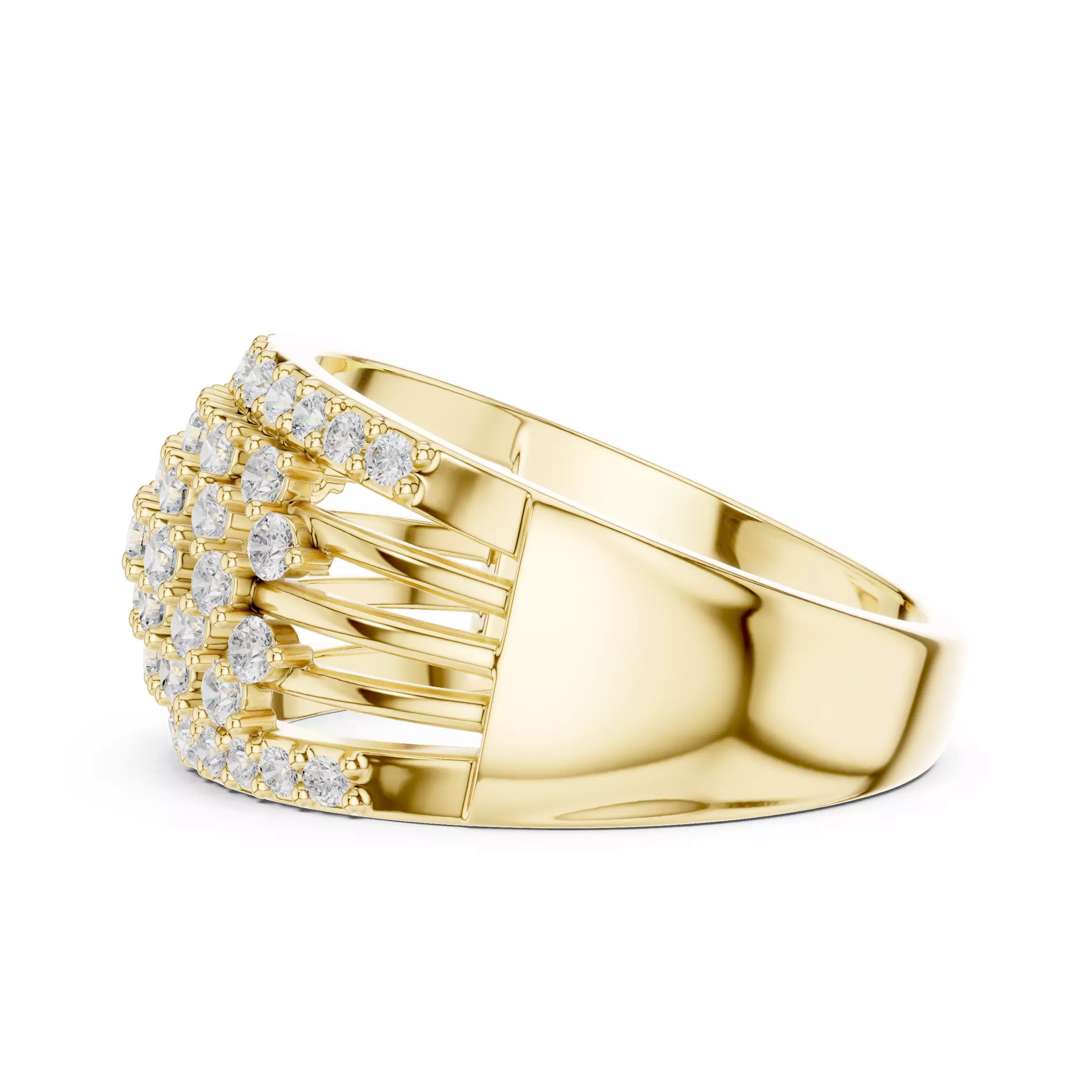 Star Clusters Diamond Band Ring 3dm stl renders animation 3D print model_12