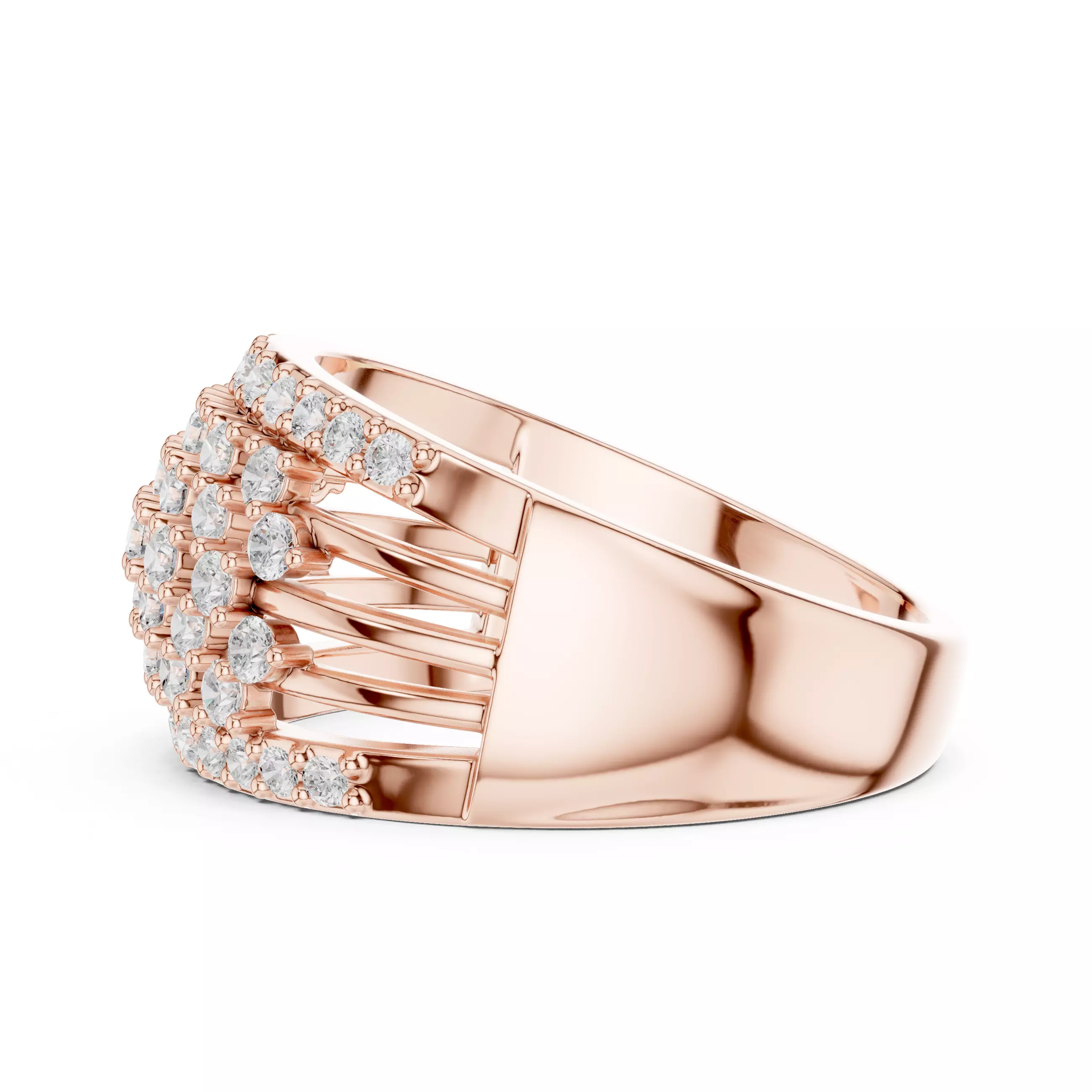 Star Clusters Diamond Band Ring 3dm stl renders animation 3D print model_5