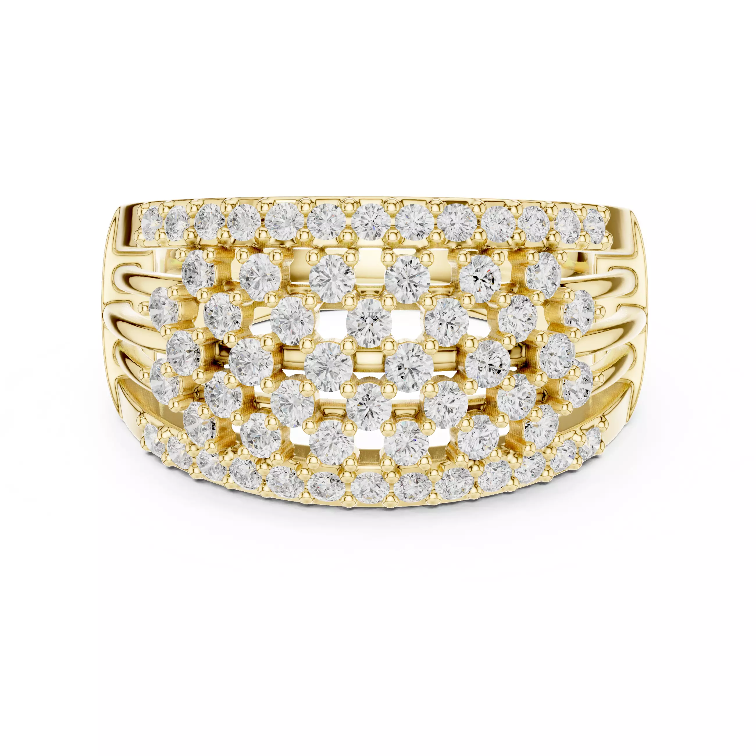 Star Clusters Diamond Band Ring 3dm stl renders animation 3D print model_13