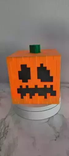 3d printed Minecraft Pumpkin for halloween 3D print model