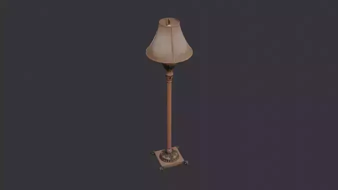 Tall Floor Lamp with Fabric Shade