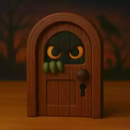 Decoracion Halloween POP Puerta Falsa 3D print model