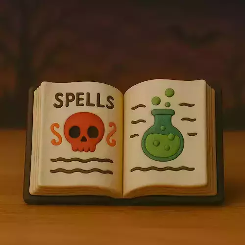 Decoracion Halloween POP Libro de hechizos 3D print model