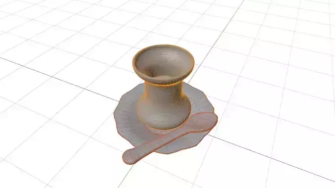 Simit and Tea 3D model 3D model 7