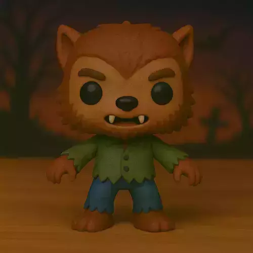 Decoracion Halloween POP Hombre Lobo 3D print model