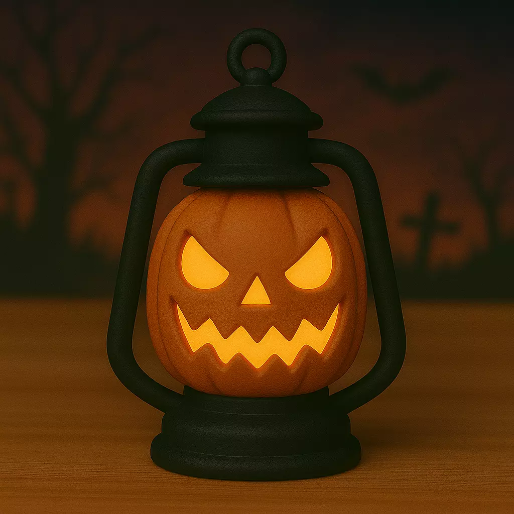 Decoracion Halloween POP Farol con cara terrorifica 3D print model_0