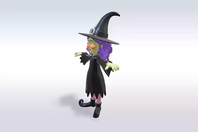 Adorable Witch Halloween Character