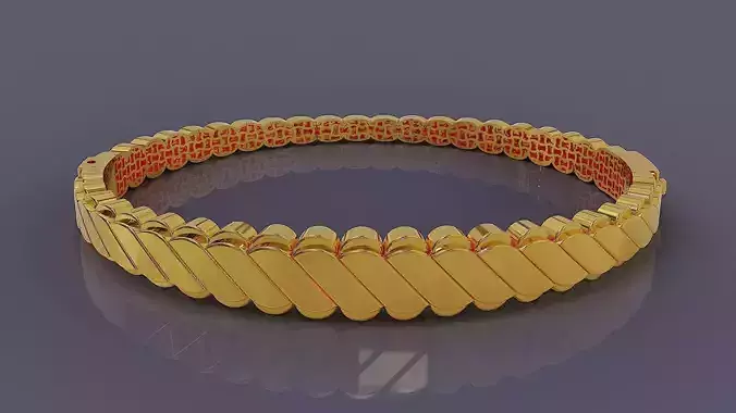 Elegant Curb Link Bracelet with Intricate Filigree Pattern 