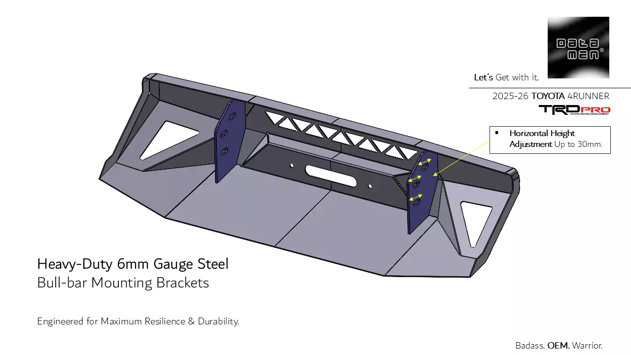 2025 TOYOTA 4RUNNER Front Winch Bumper Bullbar 3D Model 3D model_19