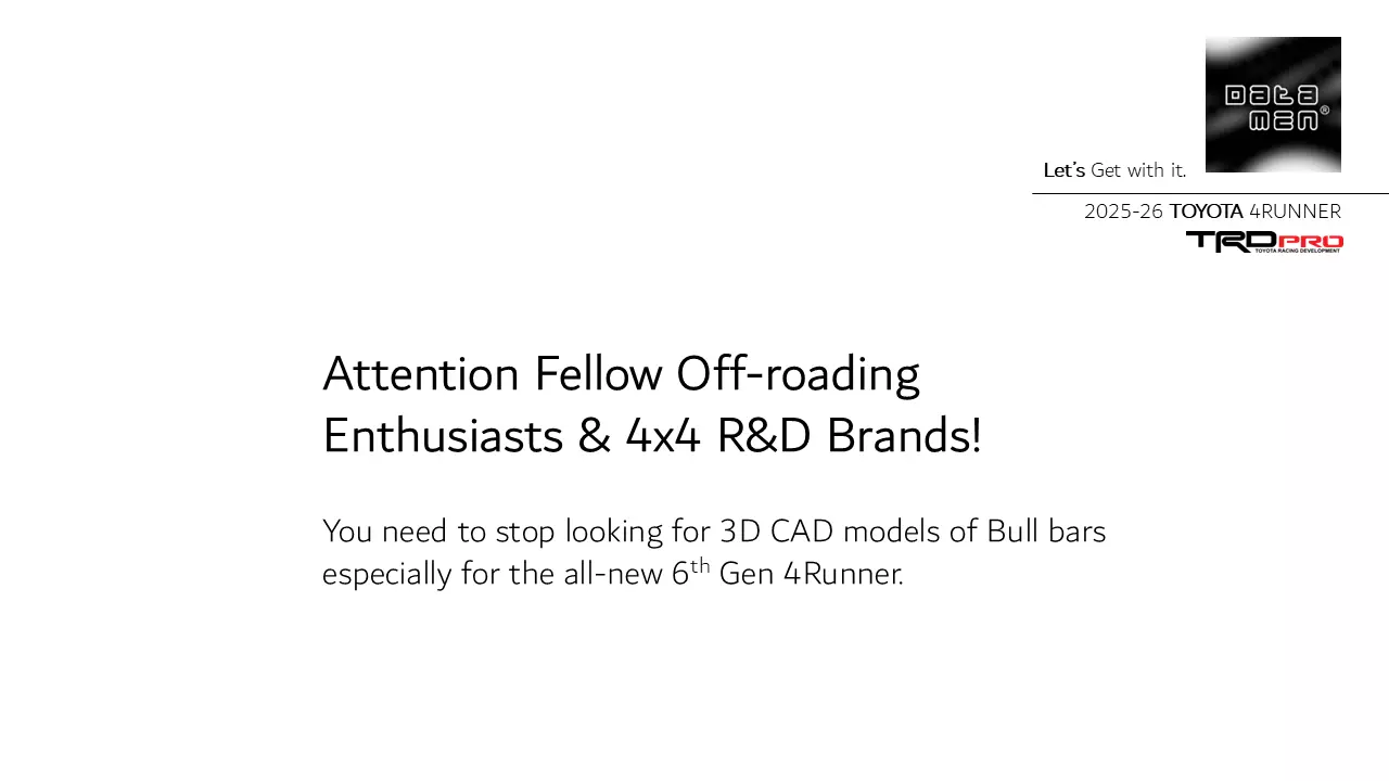 2025 TOYOTA 4RUNNER Front Winch Bumper Bullbar 3D Model 3D model_2