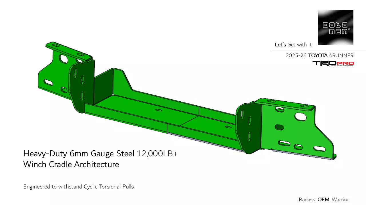 2025 TOYOTA 4RUNNER Front Winch Bumper Bullbar 3D Model 3D model_16