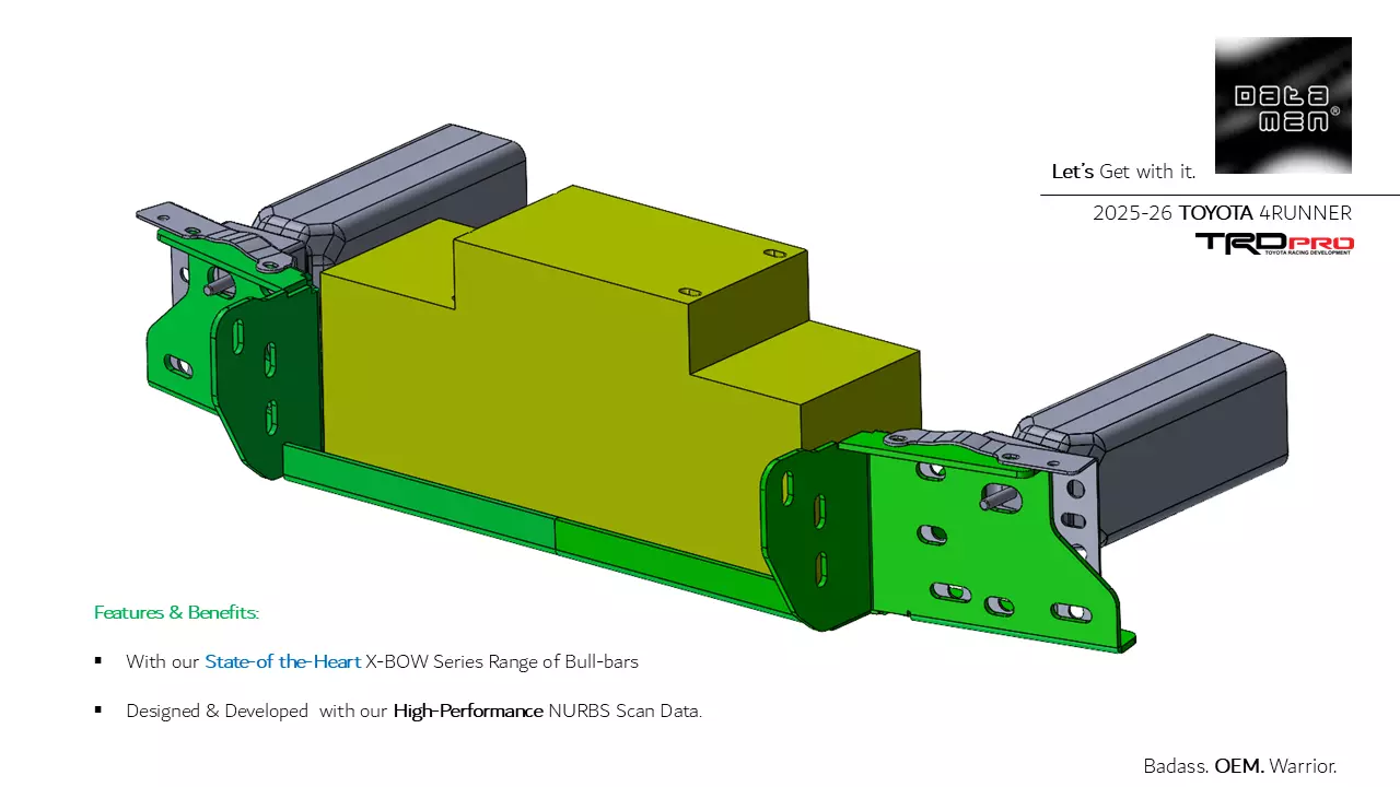 2025 TOYOTA 4RUNNER Front Winch Bumper Bullbar 3D Model 3D model_15