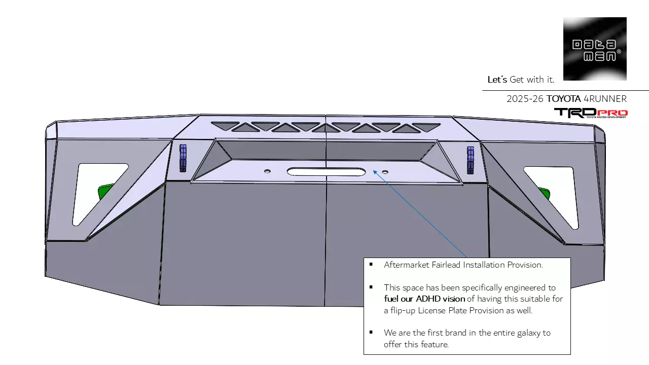 2025 TOYOTA 4RUNNER Front Winch Bumper Bullbar 3D Model 3D model_23