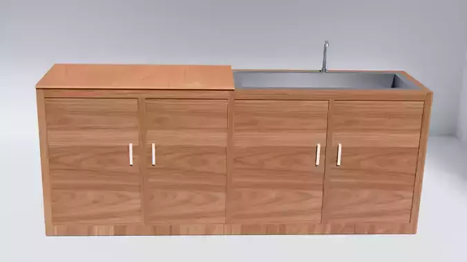 Wooden Kitchen Sink Cabinet