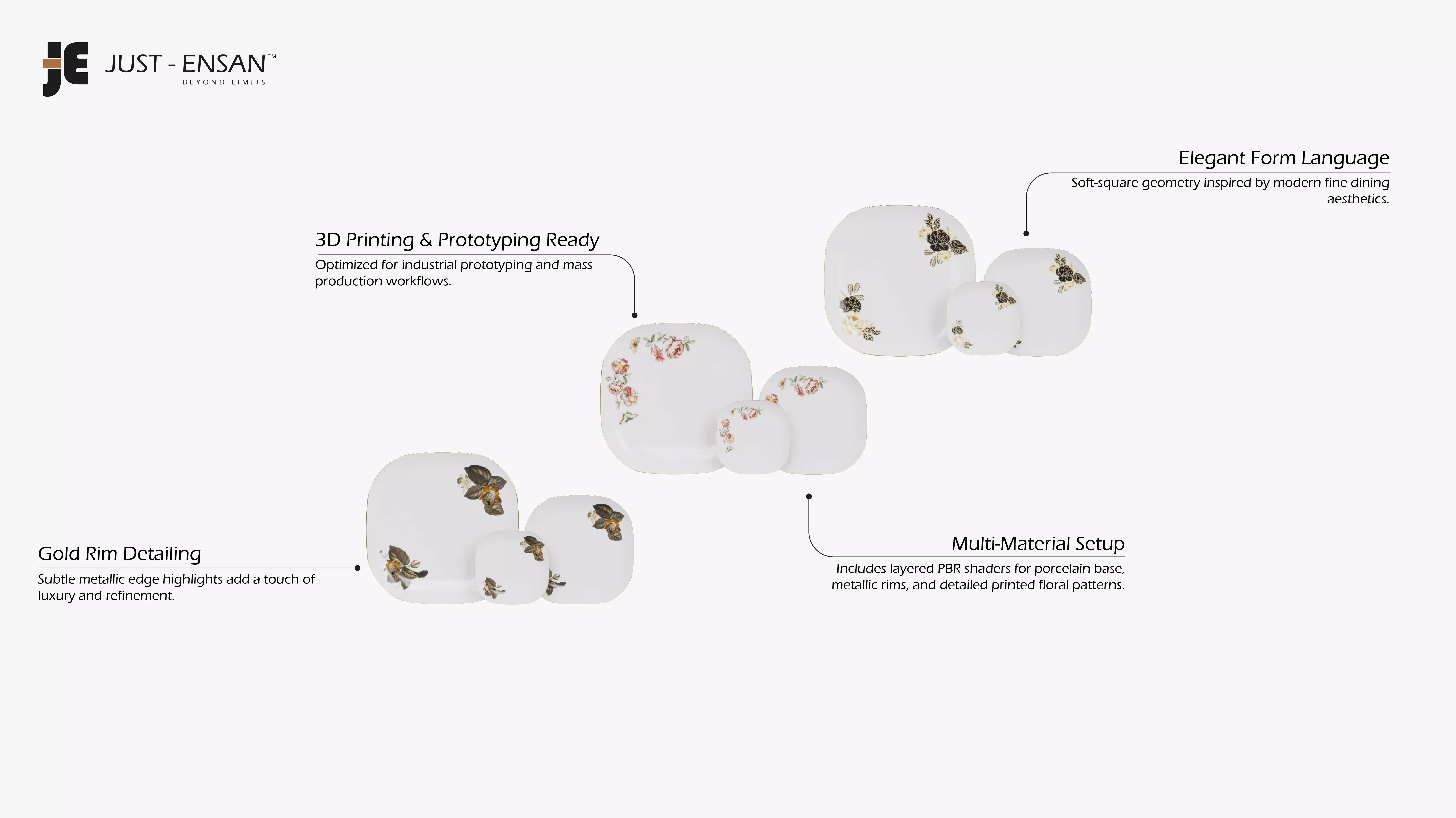 Porcelain Dinner Set 3D print model_1