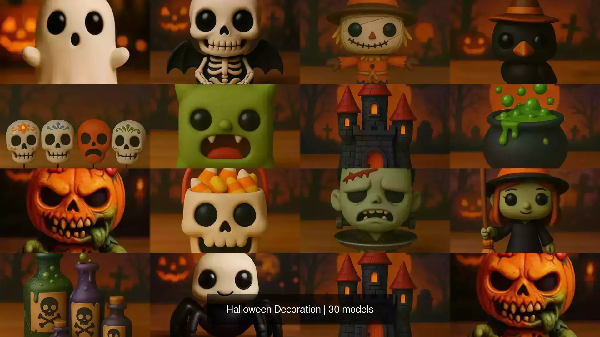 Halloween Decoration 3D Model Collection_2