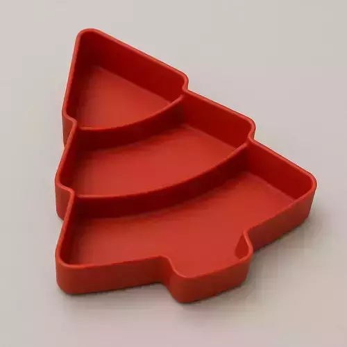 Christmas Tree Snack Tray  Holiday Treats STL Model 3D print model