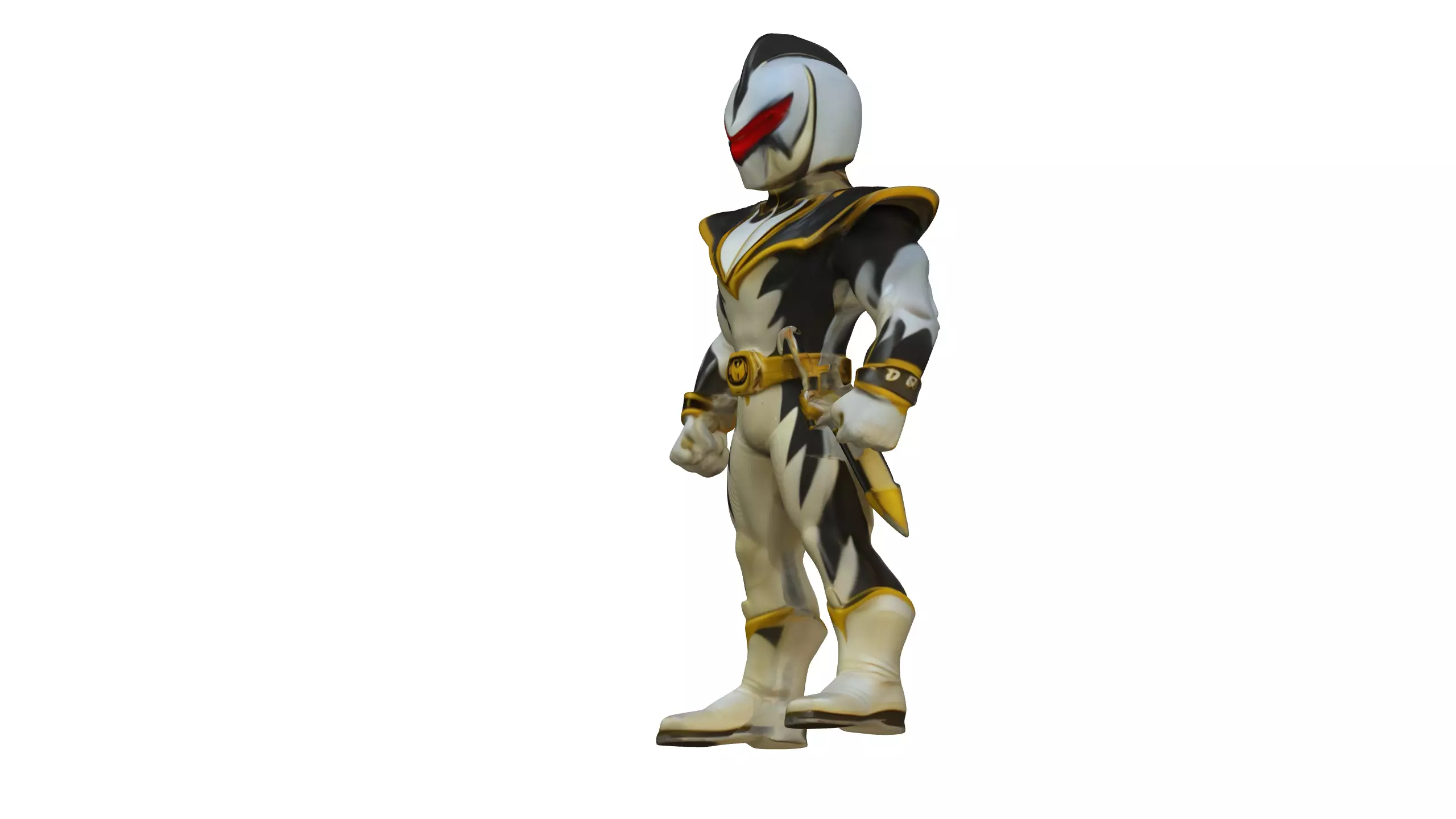 Silver Warrior Futuristic Sci-Fi Hero 3D Model 3D model_4