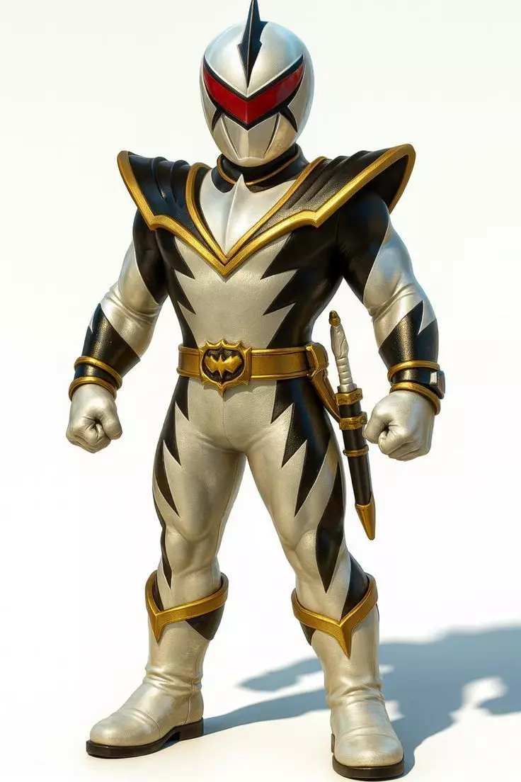 Silver Warrior Futuristic Sci-Fi Hero 3D Model 3D model_0