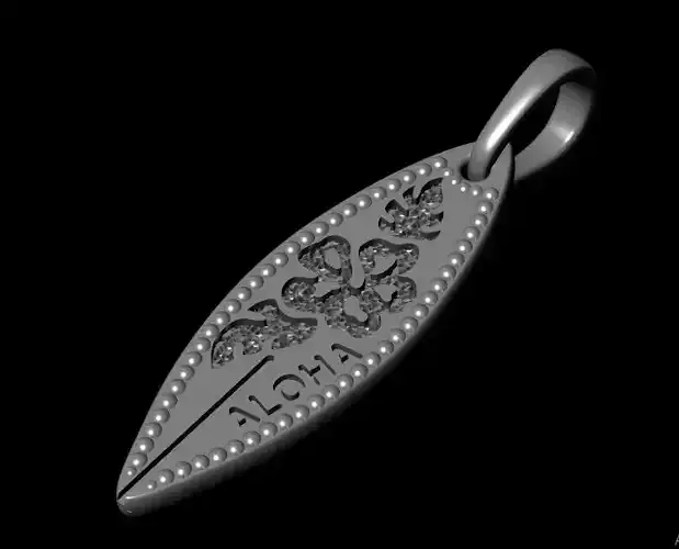 Aloha Surfboard Pendant